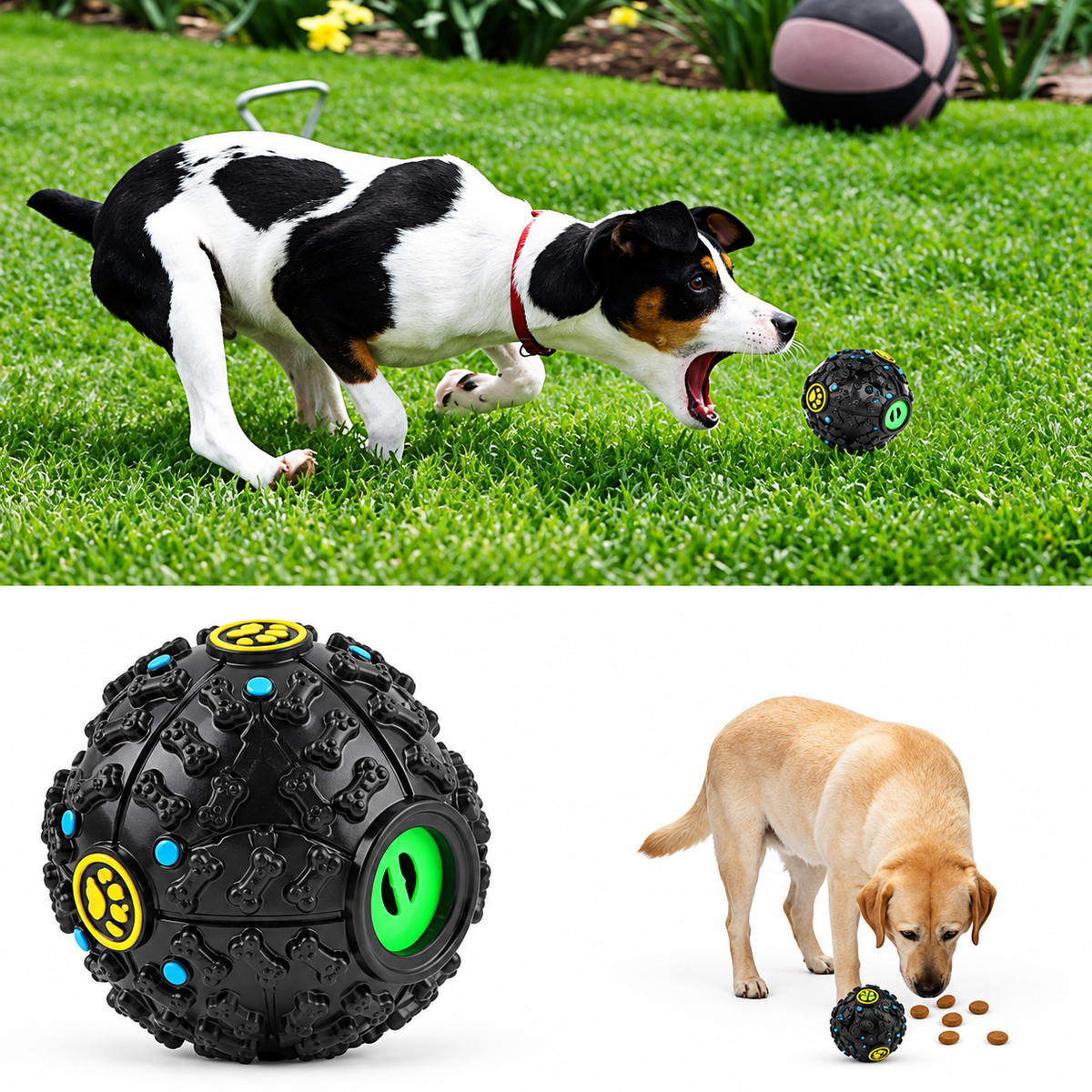 Chew 'n Play Sound Treat Ball for Dogs and Cats