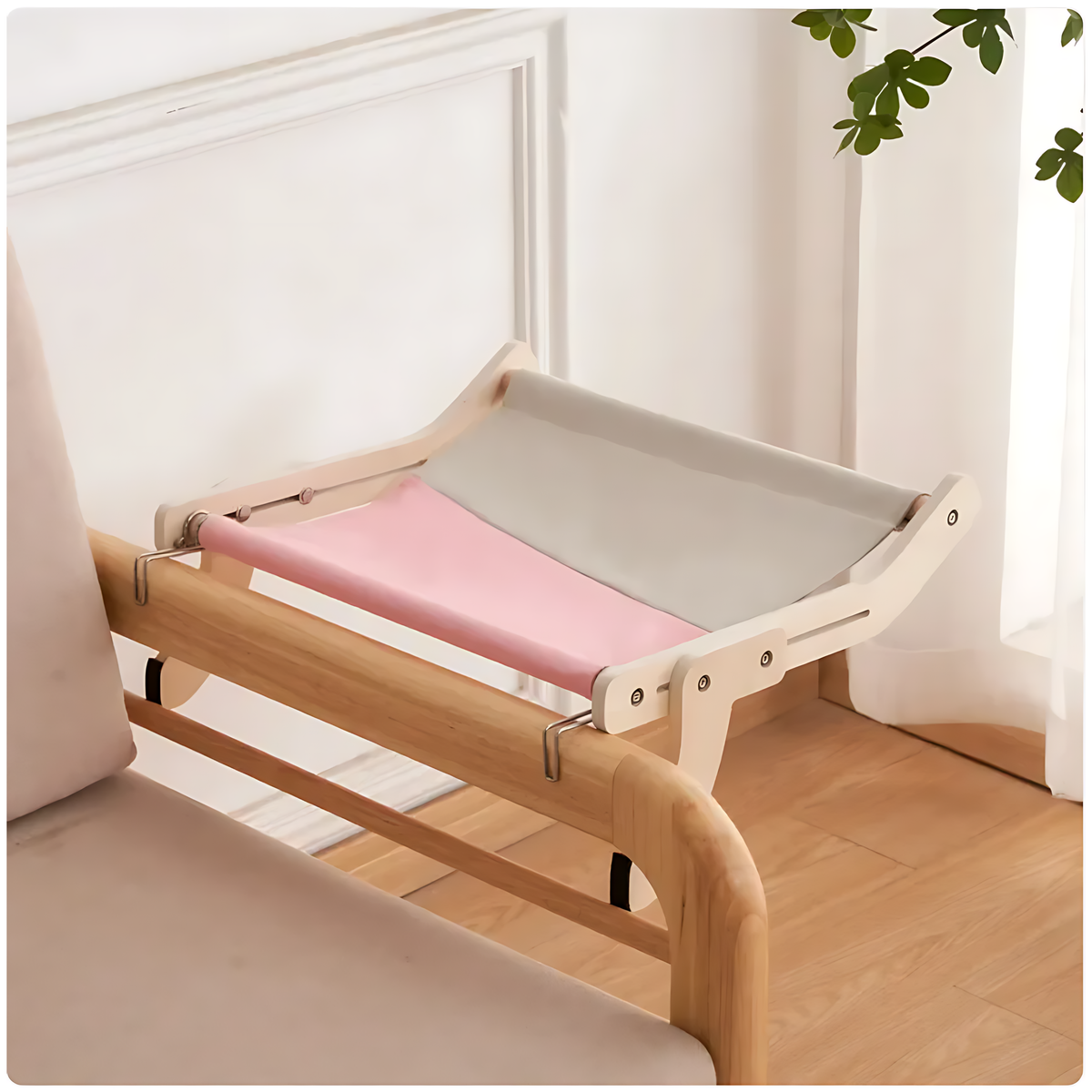 Wooden Cat Bed for Balcony or Window